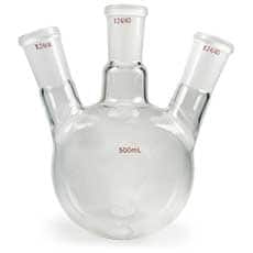 Three Neck Round Bottom Flask, 24/40 Joints, 500mL
