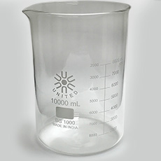 Dual Scale Borosilicate Beaker, 10000mL