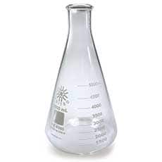 Borosilicate Glass Erlenmeyer Flask, 5000mL
