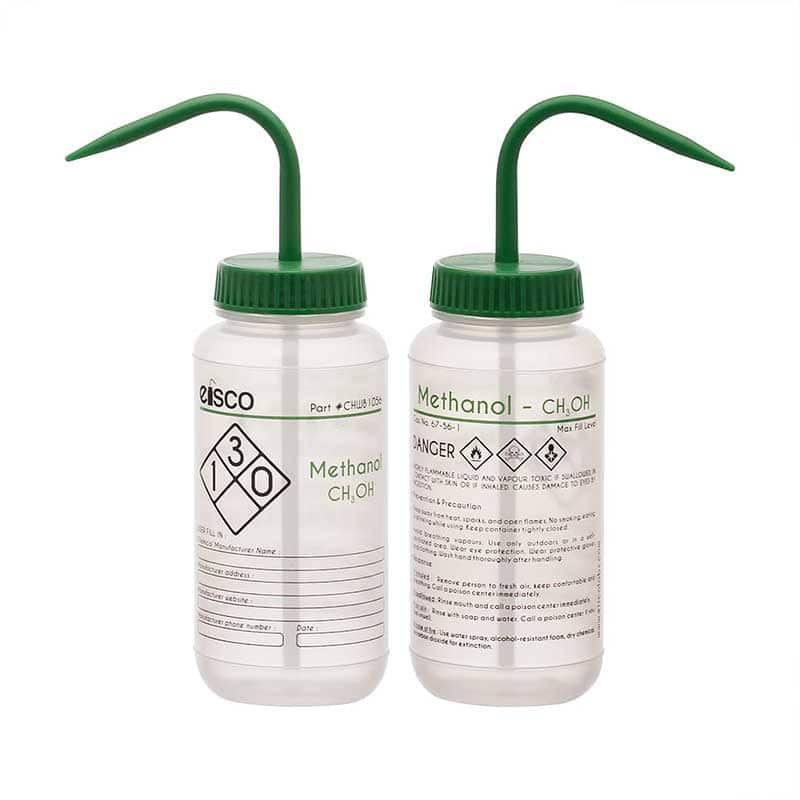LDPE 2Color Methanol Wash Bottle, 500mL (16oz)