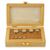Brass Weight Set of 8 in Wooden Box, 1g to 50g