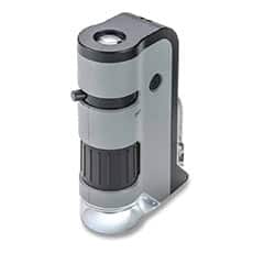 Carson MicroFlip Pocket Illuminated Microscope, 100-250X Zoom