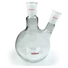 Two Neck Flat Bottom Round Flask, 24/40 Joints, 1000mL
