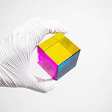 CMY Color Mixing Glass Cube