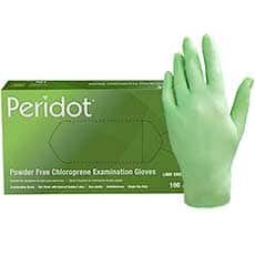 Adenna Peridot Lime Green Chloroprene Gloves - 3.5 mil, Case/1000