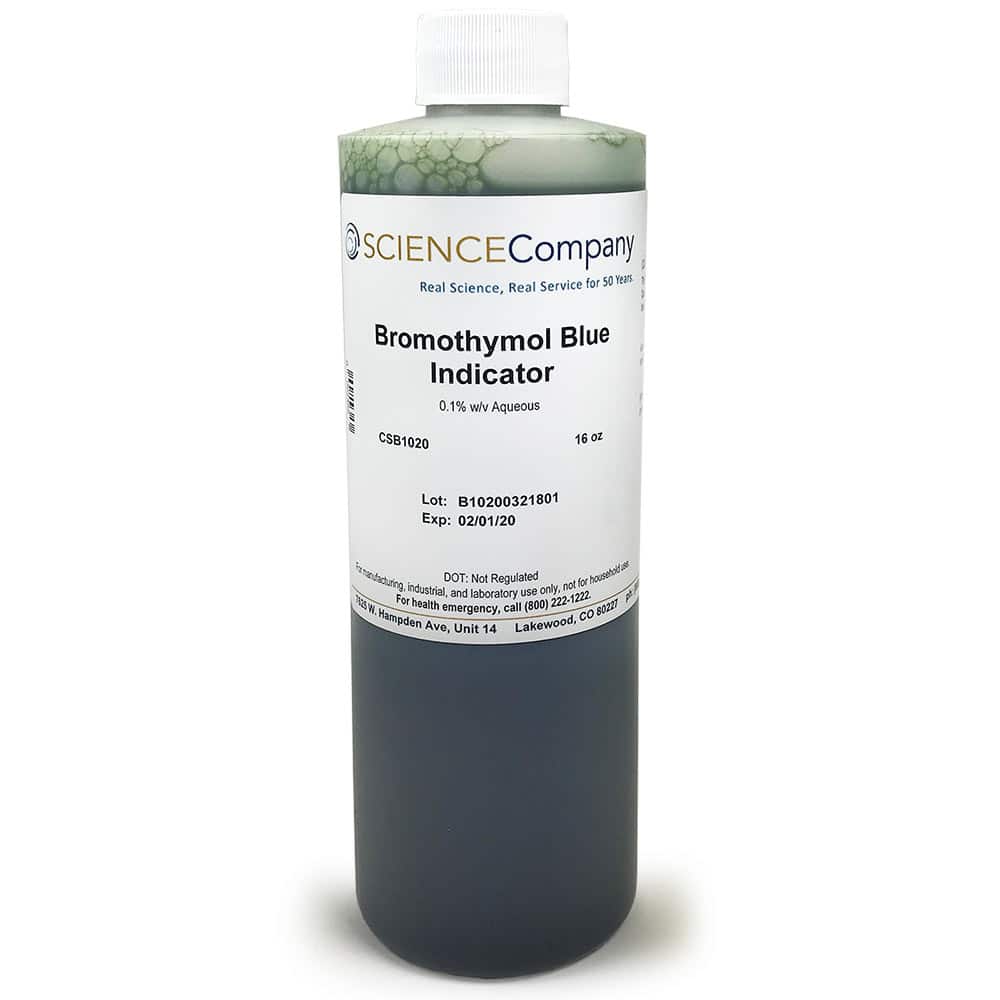 Bromthymol blue, 125ml (4 oz.) for sale. Buy from The Science Company.