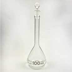Volumetric Flask, Glass, 100mL, Class A with Stopper