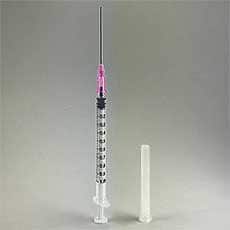 Poly Syringe, 1mL, Sterile, with Blunt Tip Needle, 18G