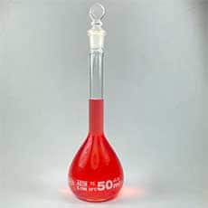 Volumetric Flask, Glass, 50mL, Class A with Stopper