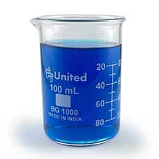 Dual Scale Borosilicate Beaker, 100mL