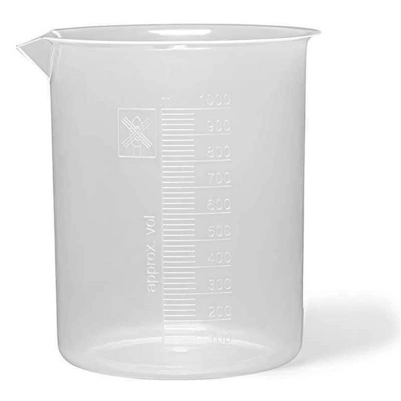 Polypropylene Plastic Graduated Beaker, 1000ml
