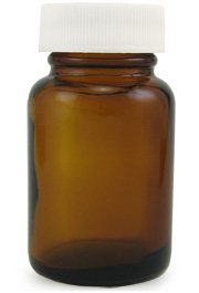 Amber Glass Wide Mouth Bottle, 1oz.