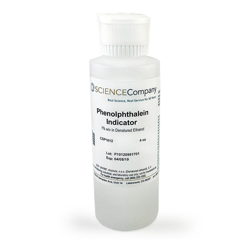 Phenolphthalein, 125ml (4 oz.) for sale. Buy from The Science Company.