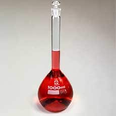 Volumetric Flask, Glass, 1000mL, Class A with Stopper