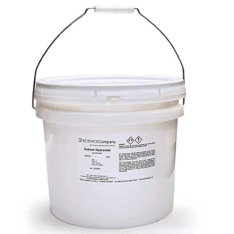Lab Grade Beads Sodium Hydroxide (Lye), 25 Lb for sale. Buy from The Science Company.