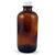 Amber Glass Narrow Mouth Bottle, 4oz.