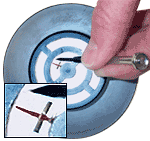 Hygrometer back showing movement setting