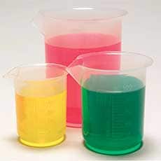 Polypropylene Plastic Graduated Beaker, 2000mL, Pk/3 Polypropylene Plastic Graduated Beaker, 2000mL, Pk/3