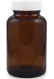 Amber Glass Wide Mouth Bottle, 4oz.